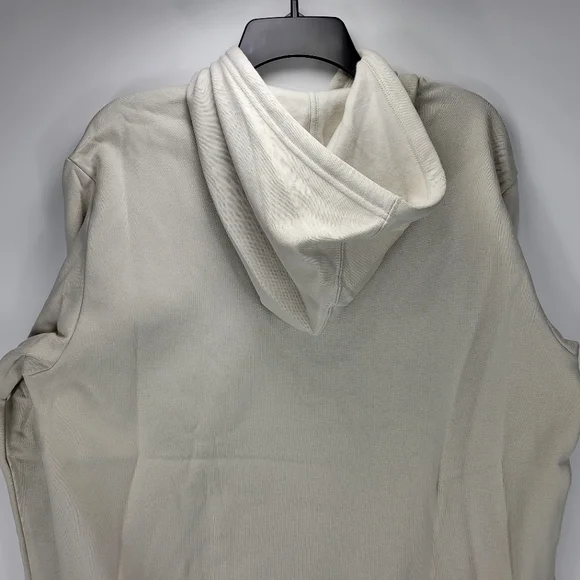 Adidas Athletic Pullover Big Logo Hoodie Sweatshirt Mens Large L Beige JJ3302 - Picture 10 of 11